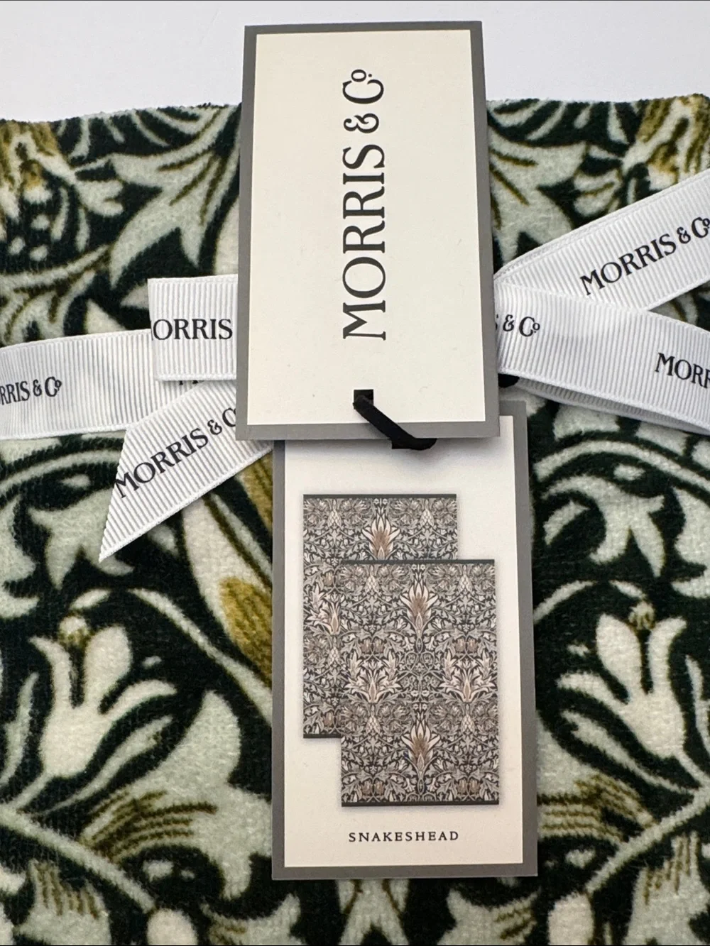 2pc MORRIS & CO 100% Cotton Velour Hand Bath Towel Set - Green/Tan